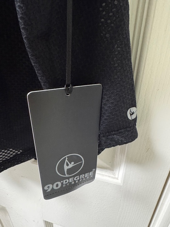 90 Degree By Reflex Black Mesh Strappy Tank Top size XL NWT - Picture 3 of 6